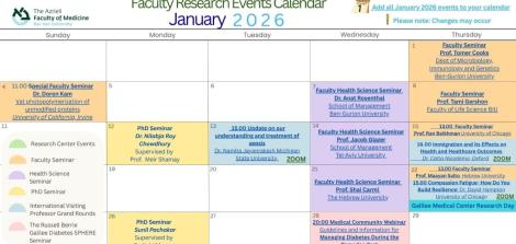 לוח אירועים ינואר 2026